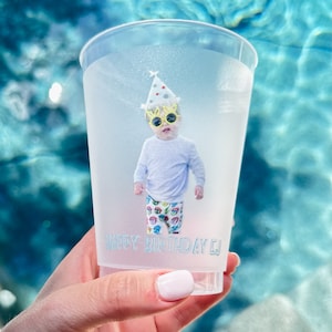 Full Color Photo Birthday Shatterproof Cups, Colorful Birthday Cups, Personalized Photo Shatterproof Cups, Full Color Party Cups, Full Color