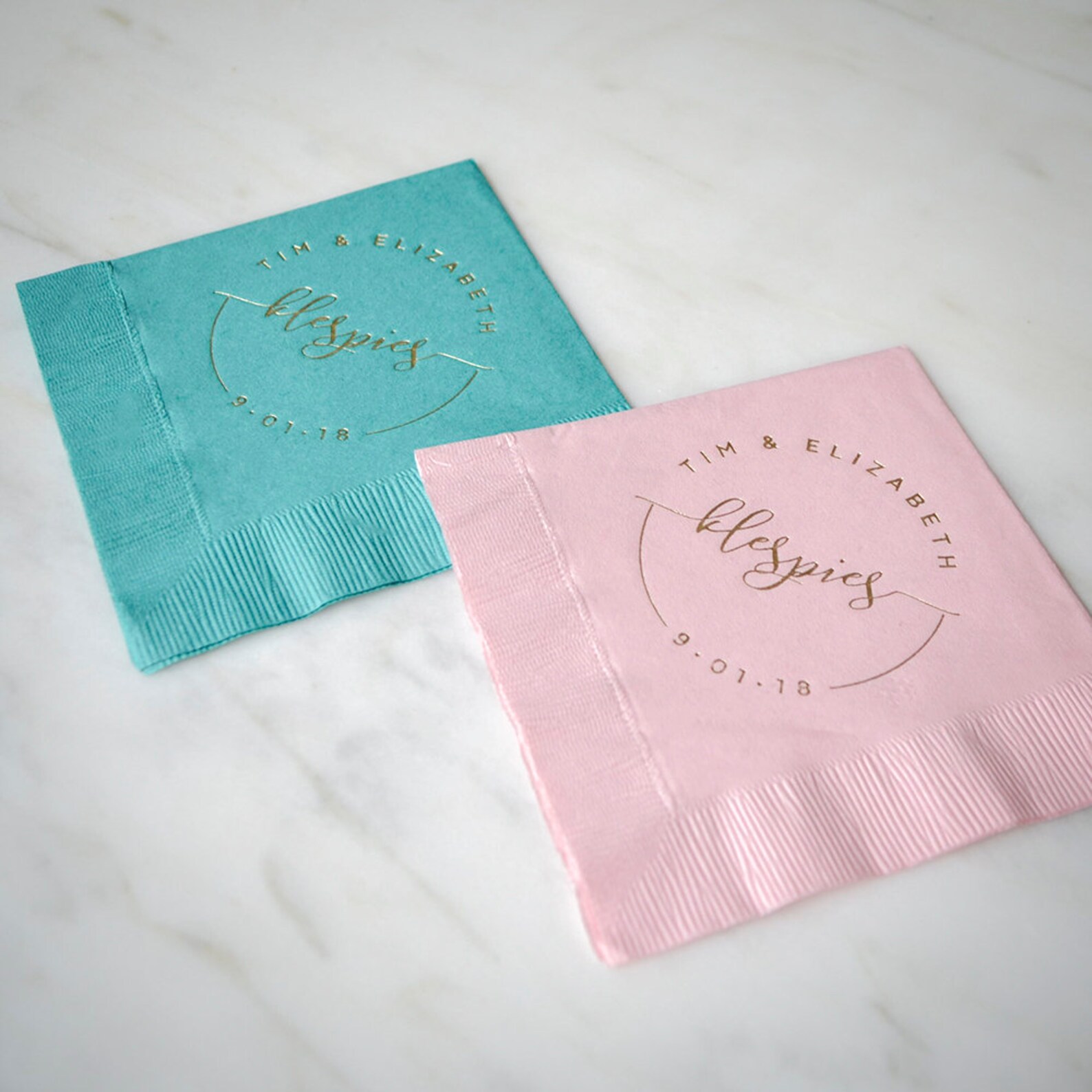 Interlocking Monogram Napkins Personalized Napkins 3 Ply Etsy