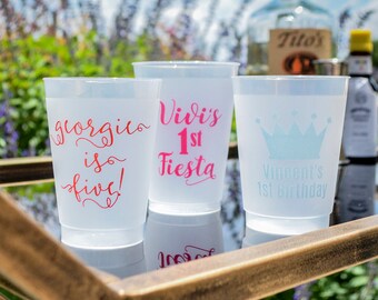 Personalized Kid's Birthday Party Cups, Children's Plastic Party Cups, Customizable Shatterproof Cups, Birthday Party, Personalized Party
