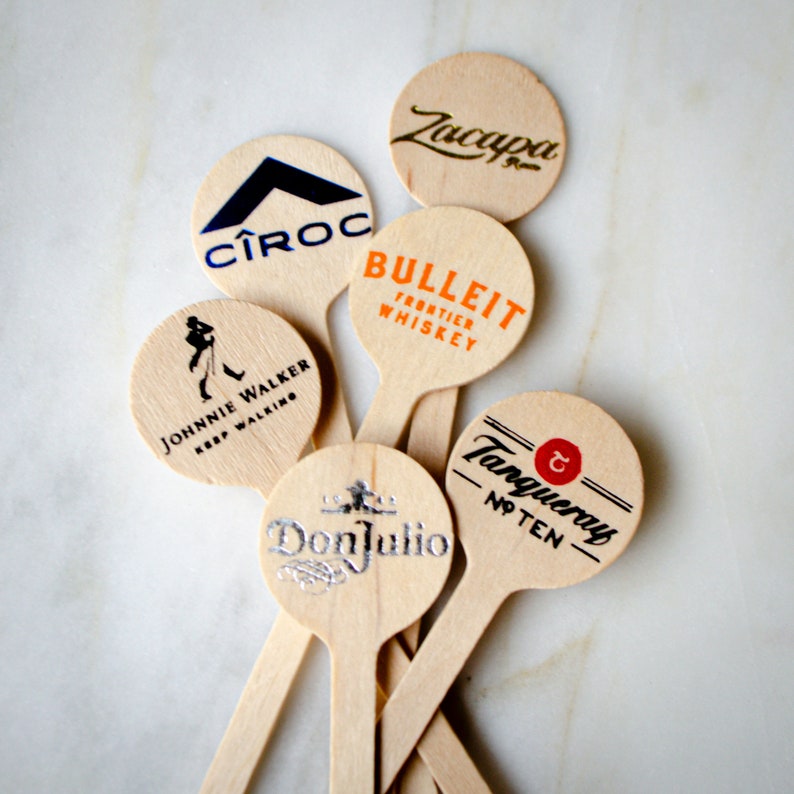 Personalized Wooden Stir Sticks for Drinks Custom Swizzle Etsy