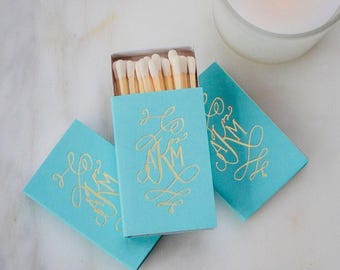 Personalized Wedding Matches - Monogram Matchbox, Custom Matchbox, Sparkler Send Off Matches, Wedding Favor Matches, Party Favors