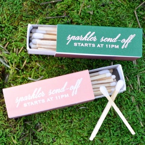 Sparkler Send-Off Custom Lipstick Matchboxes, Personalized Matches, Wedding Favors, Wedding Reception, Cigar Bar, Engagement Party Decor