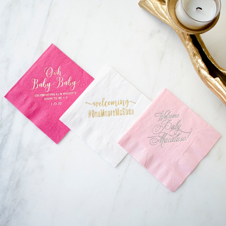 baby shower beverage napkins