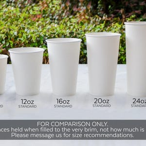 Custom Printed Paper Cups, Monogrammed Coffee Cups, Personalized Hot Drink Cups, Coffee Bar, Hot Chocolate Bar, Wedding Cups, Party Cups image 3