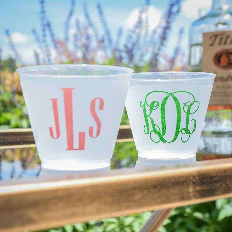 GB Design House Monogram Party Cups - Thumbnail 3