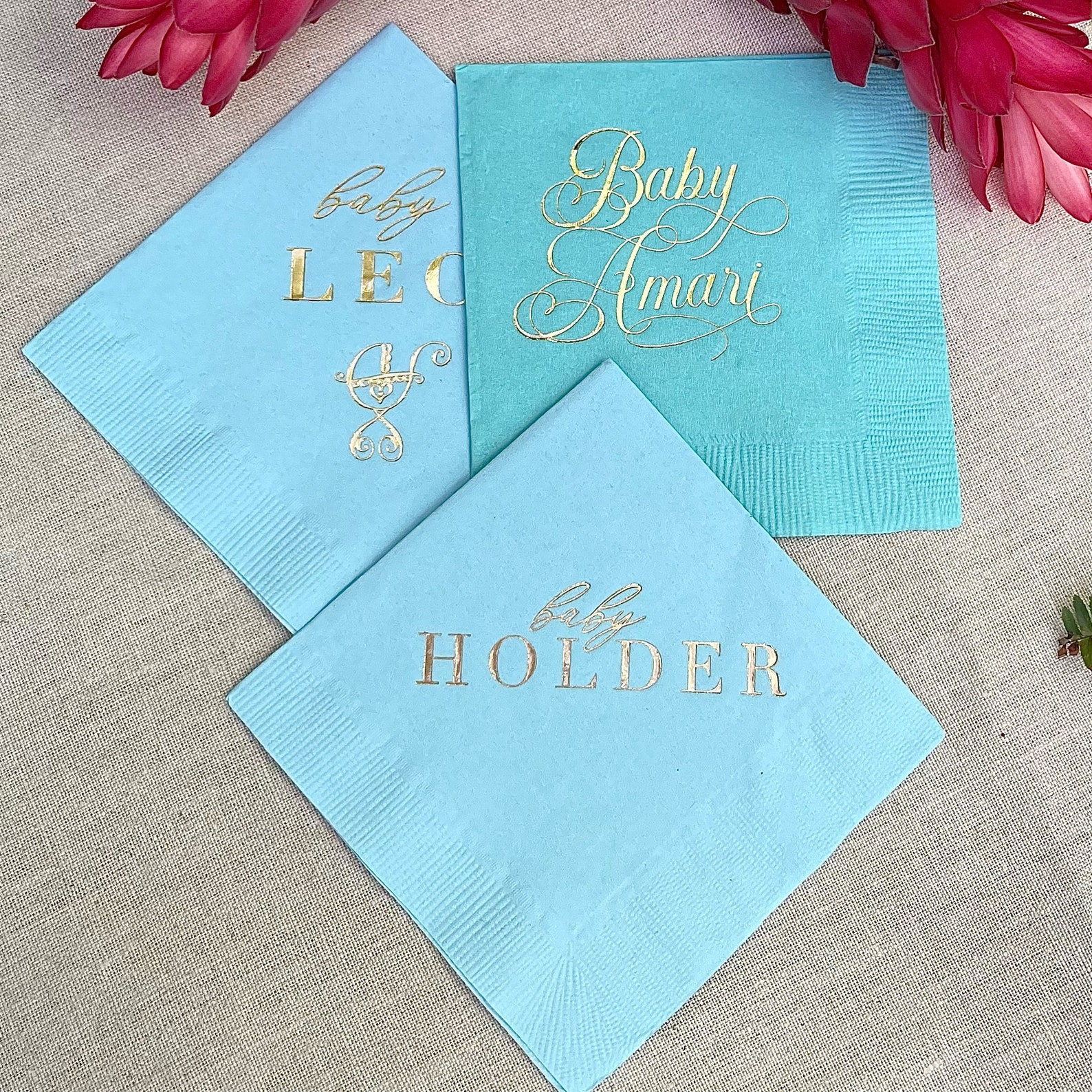 Baby Themed Party Napkins 3ply Colorful Baby Napkins Etsy