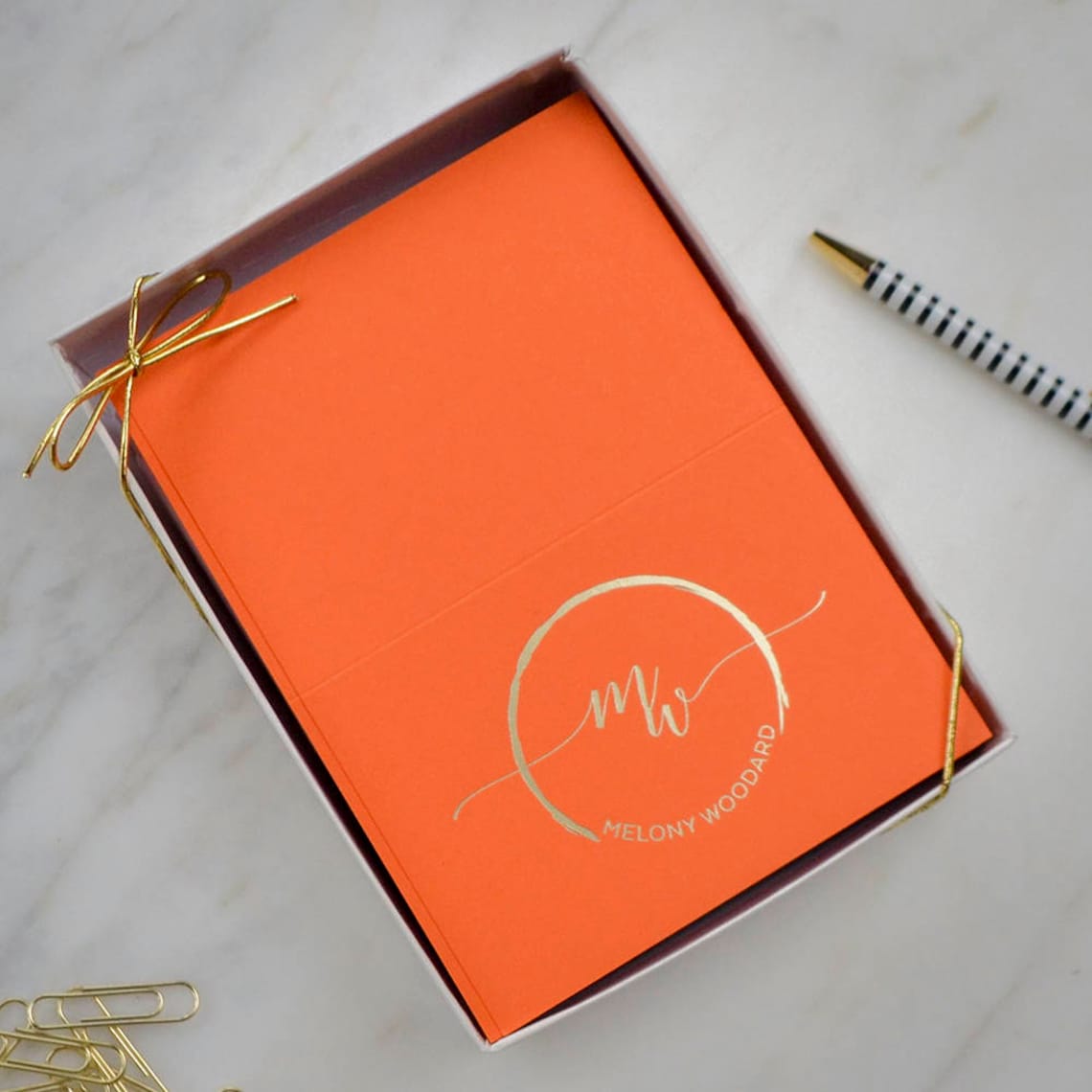 Foil Printed Note Cards Set of 50 Folded 4 Bar Note Cards Etsy