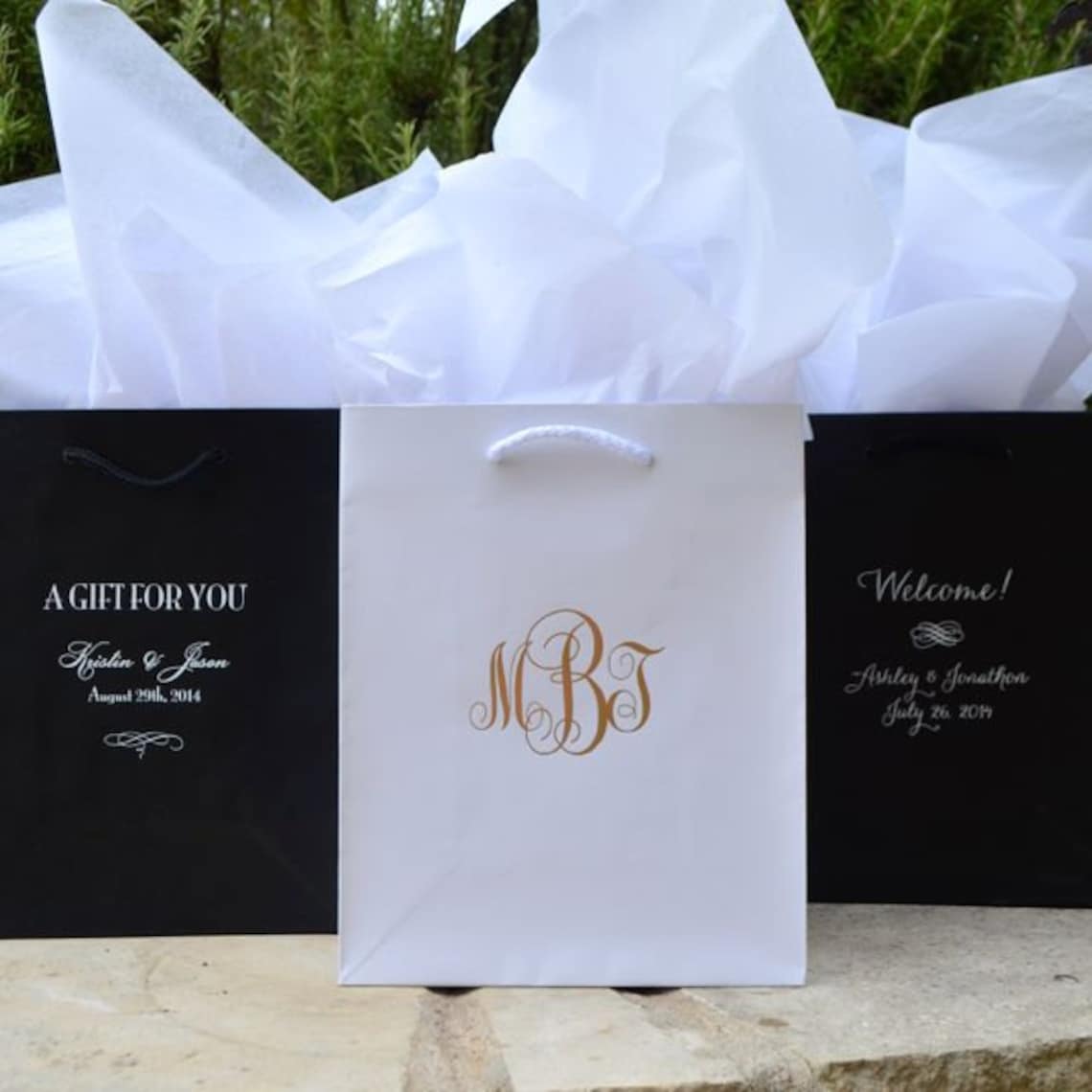 Custom Hotel Wedding Welcome Bags Monogrammed Wedding Bags Etsy