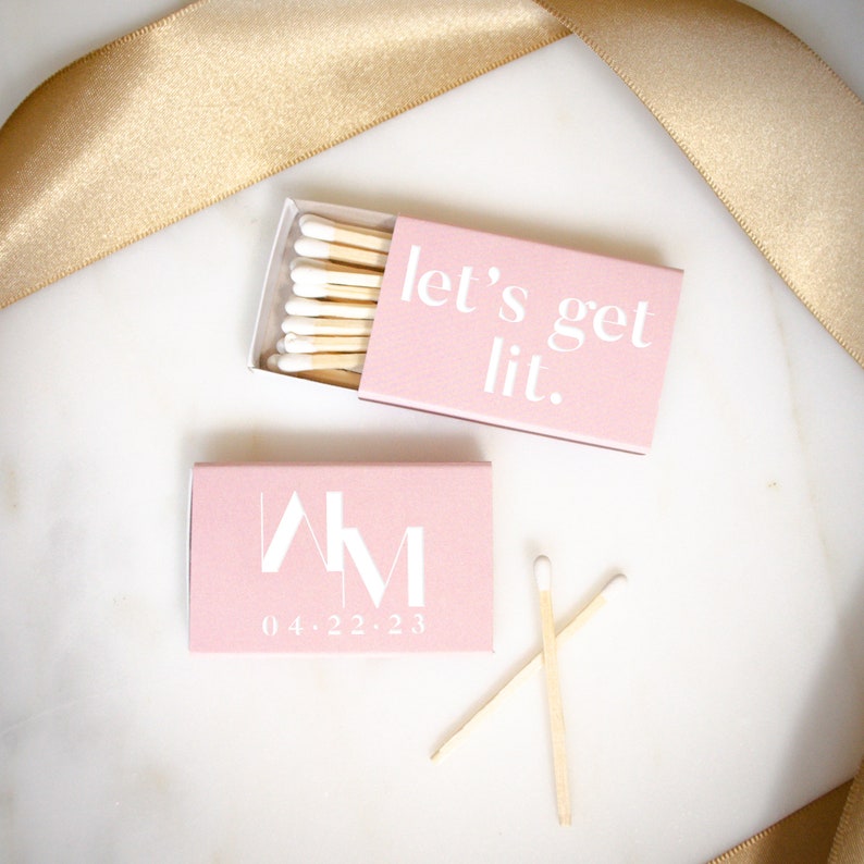 Last Name Printed Wedding Matches Personalized Matches Etsy