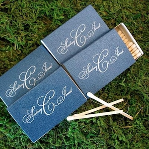Personalized Monogram Matchboxes, Custom Wedding Matches, Personalized Wedding Favors, Monogram Wedding Matchboxes