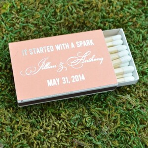 Started with a Spark - Personalized Wedding Matches, Custom Wedding Matchboxes, Personalized Wedding Favors, Sparkler Match