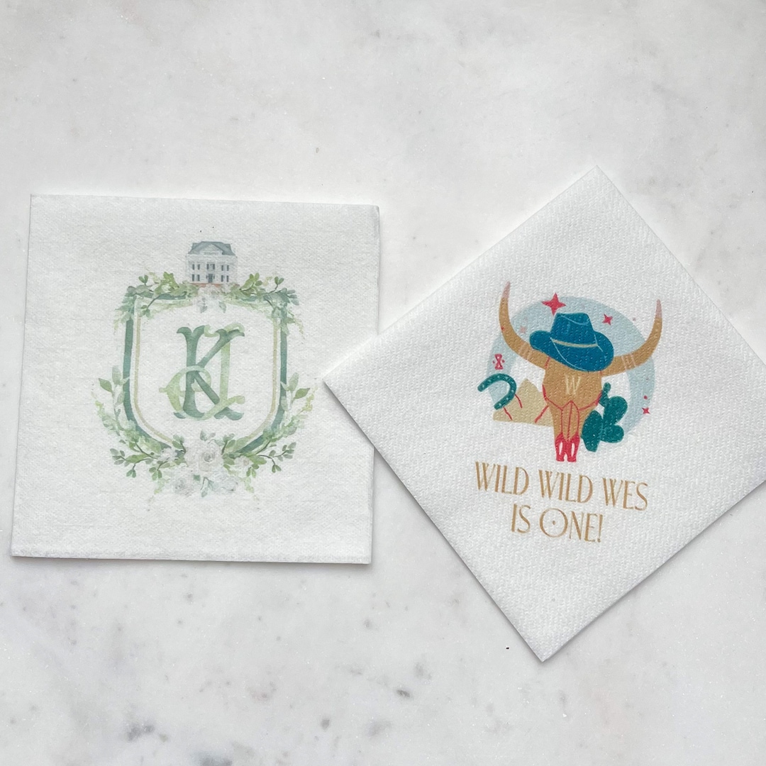 Vibrant Full Color Linenlike Beverage Napkins, Full Color Napkins