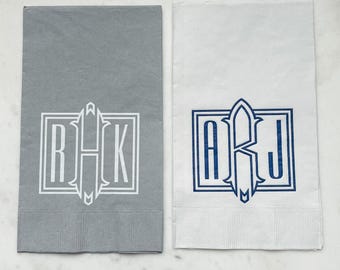 Monogrammed 3ply Guest Towels, 3ply Bathroom Napkins, Powder Bath Hand Towels, 3 Ply Guest Towels, Hostess Gifts, Personalized 3ply Napkins