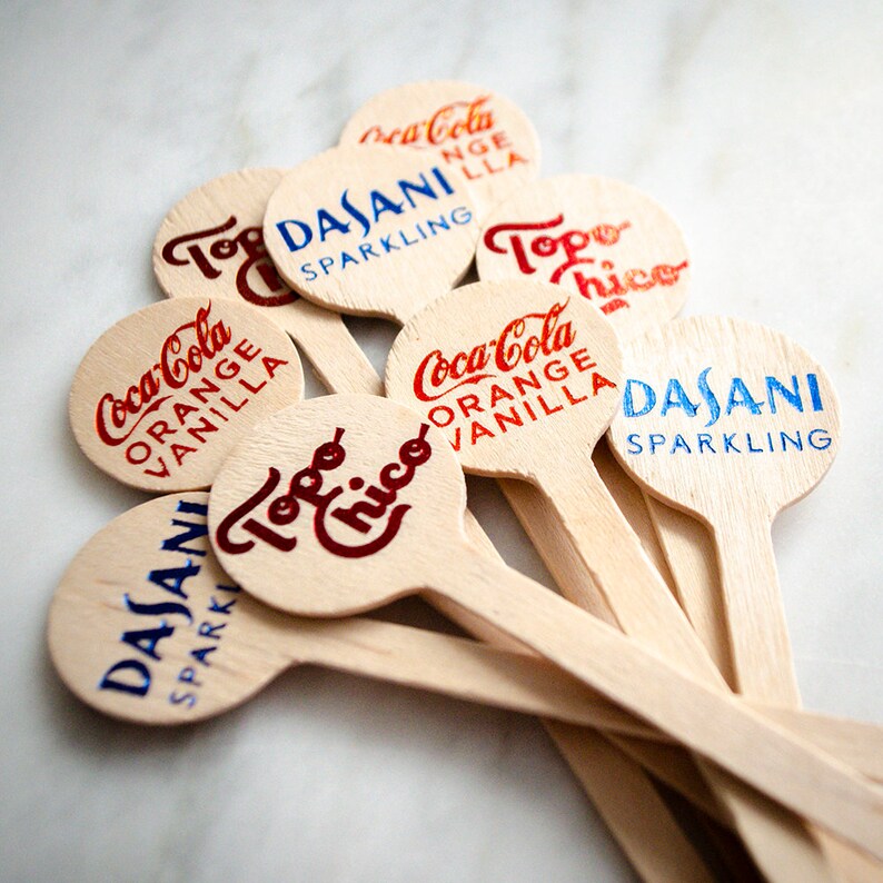 Personalized Wooden Stir Sticks Corporate Event Swizzle Etsy