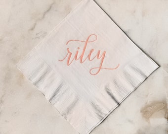 Custom Script Name Luncheon 3ply Napkins, Script Name Luncheon Napkins, Custom Luncheon Napkins, Luncheon Cake Table Napkins, 3ply Luncheon