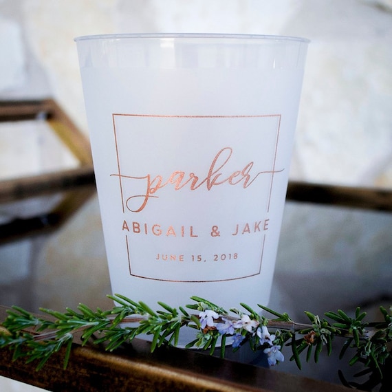 Details about   Personalized Wedding Party Cups Custom Cup 42 Wedding Monogram 