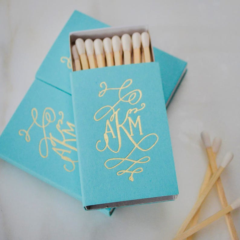 Personalized Wedding Matches Monogram Matchbox, Custom Matchbox, Sparkler Send Off Matches, Wedding Favor Matches, Party Favors image 4