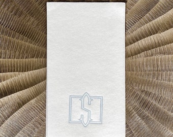 Monogram Initial Linen Like Guest Towels, Personalized Paper Hand Towels, Wedding Bathroom Napkins, Monogram Guest Napkin, Housewarming Gift