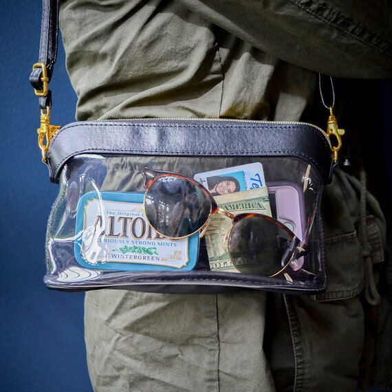 clear side purse