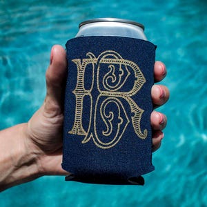 Personalized Can Coolers, Custom Bottle Coolers, Printed Bottle Huggers, Monogrammed Can Coolers, Engagement Party Decor, Rehearsal Dinner image 5