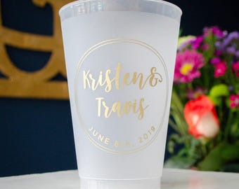 Custom Wedding Cups, Wine Cups, Printed Cups, Frosted Cups, Plastic Wedding Cups, Shatterproof Cups, Monogrammed Cups, Wedding Cups, Decor