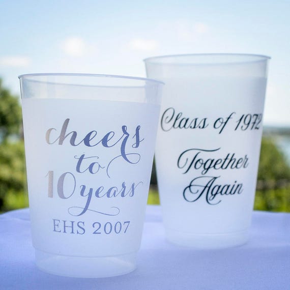 Custom Class Reunion Frosted Party Cups, Together Again