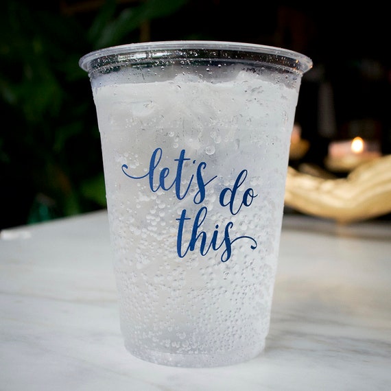 Custom Engagement Party Cups, Personalized Clear Plastic Cups, Casual  Wedding, Soft Plastic Cups, Rehearsal Dinner Party Decor, Beer Cups 
