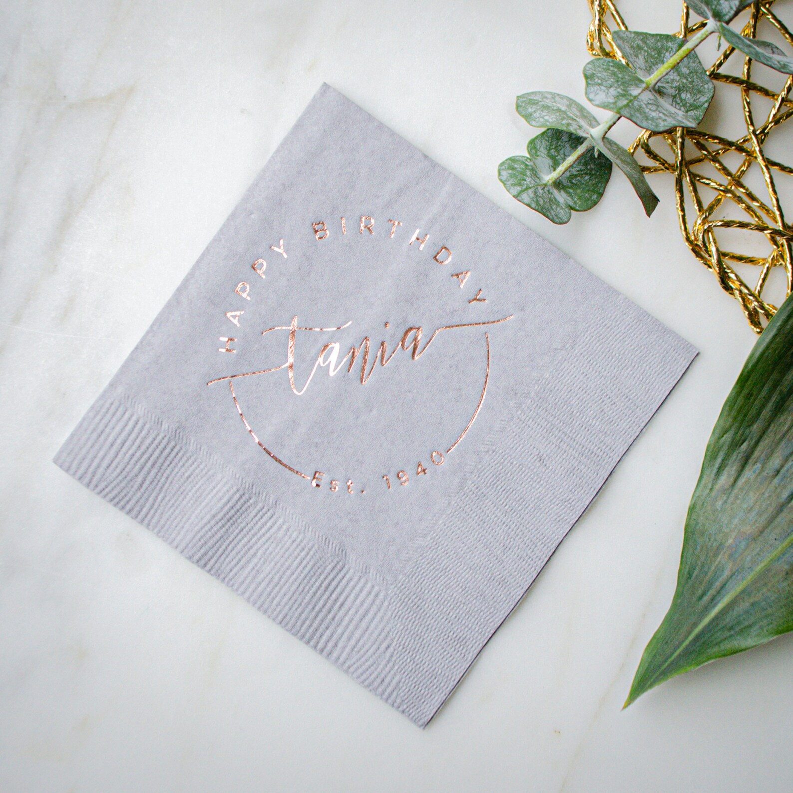 Printed Party Napkins Personalized Party Decor Custom Etsy