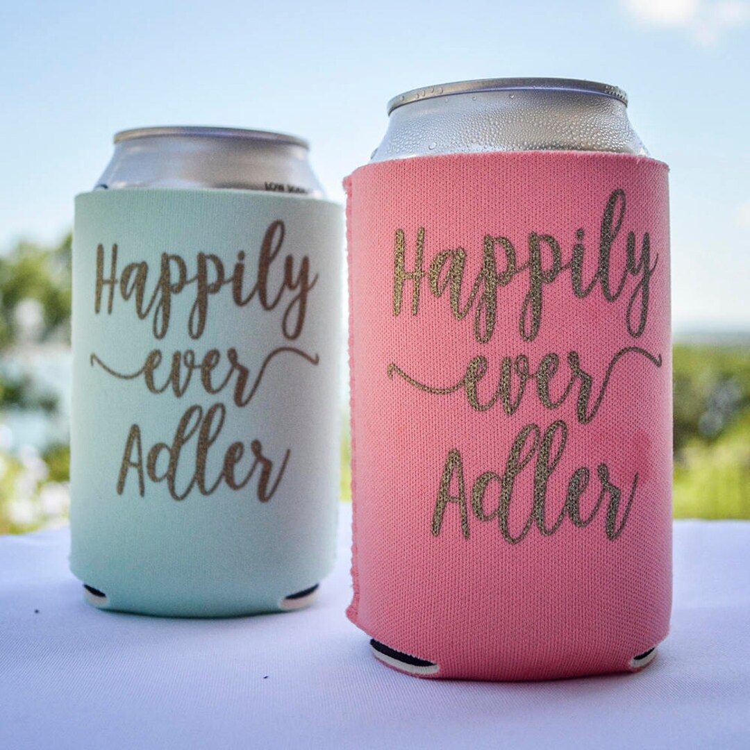 Personalized Can Coolers Happily Ever After Can Coolers - Etsy