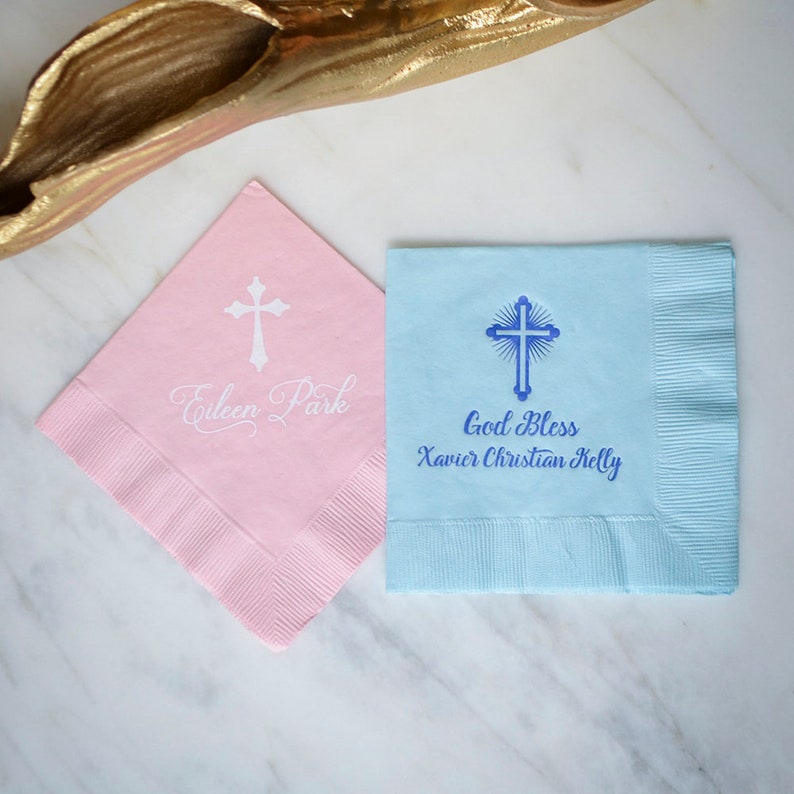 Baptism Party Napkins First Communion 3 Ply Napkins Baby Etsy