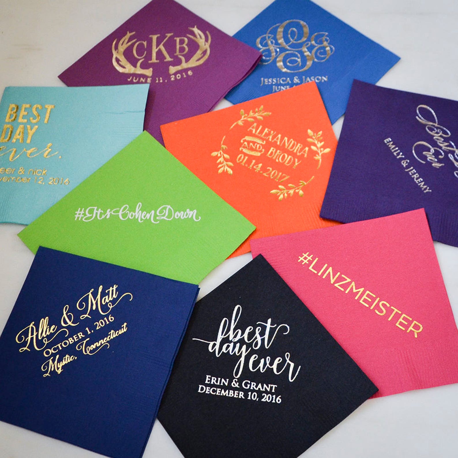 All You Need Is Love And Pizza Party Napkins Custom Wedding Etsy