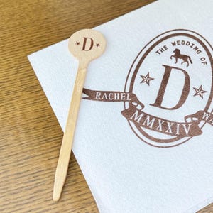 Personalized 4&quot; Wooden Food Picks, Custom Appetizer Skewers, Charcuterie Board Picks, Sliders and Sandwiches Skewers, Appetizer Food Pics