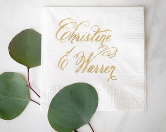 Wedding Shower Cocktail Napkins, Rehearsal Dinner Napkins, Wedding Reception Cocktail Hour, Appetizer Napkins, Drink Napkins, Anniversary