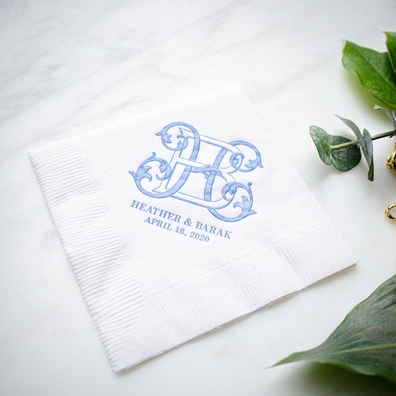 Custom Napkins With Logo, Single Sided Spun Cloth Napkin