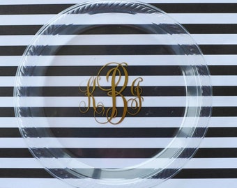 Personalized Monogram Plastic Plates, Custom Printed Party Plates, Personalized Wedding Plates, Engagement Party, Wedding Shower Plates