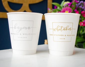 Custom Wedding Paper Cups, Coffee Bar Cups, To Go Cups, Printed Paper Cups, Disposable Cups, Bridal Shower Cups, Espresso Cups, Wedding Cup