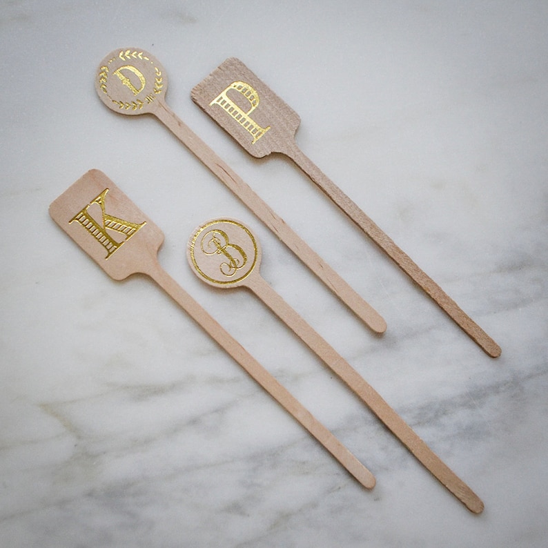 Personalized Wooden Stir Sticks for Drinks Custom Swizzle Etsy