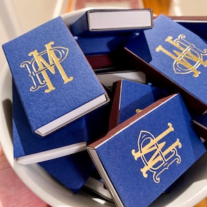 Interlocking Duogram Wedding Matches, Custom Matchboxes, Personalized Sparkler Send Off Matches, Wedding Favor Matches, Matches Party Favors