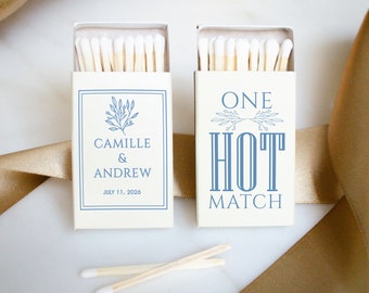 One Hot Match Wedding Matches, Custom Monogrammed Matchbox Favors, Standard Matchbook Favors, Wedding Day Party Decor, Sparkler Send-Off