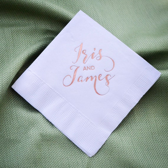 Wedding Cocktail Napkins Custom Napkins 3 Ply Napkins Etsy