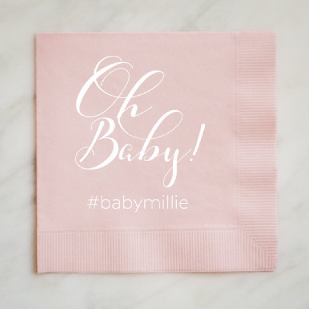Baby shower beverage napkins discount