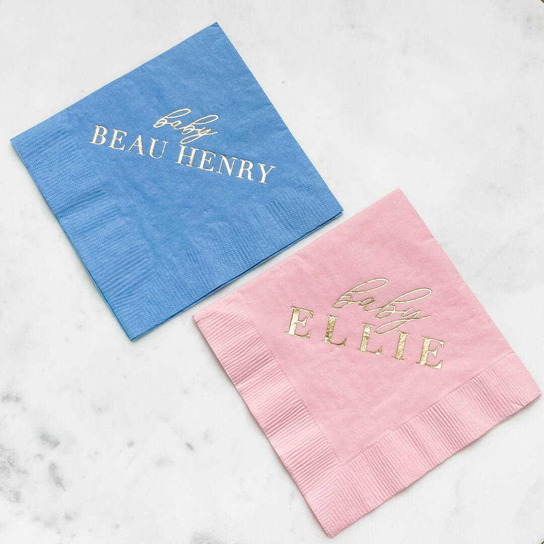 3ply Baby Shower Party Napkins, 3ply Colorful Baby Napkins, Customized