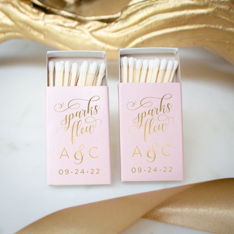 Last Name Wedding Matches, Personalized Wedding Matches, Custom Printed Matchboxes, Personalized Sparkler Matches, Custom Wedding Favors image 6