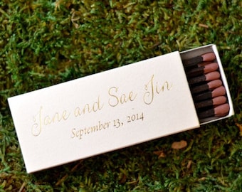 Large Personalized Cigar Matches, Custom Wedding Cigar Matches, Personalized Wedding Favor, Printed Wedding Cigar Bar Matches