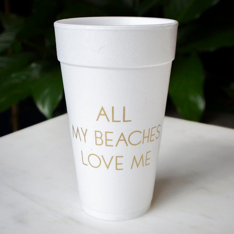 Customizable Styrofoam Party Cups, Personalized Foam Cups, Wedding Cups, Engagement Party, Bridal Shower, Custom Party Favors image 7