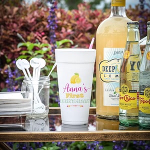 Custom Full Color Printed Foam Cups, Full Color Styrofoam Party Cups, Personalized Styro Foam Cups, Colorful Printed Wedding Party Foam Cups