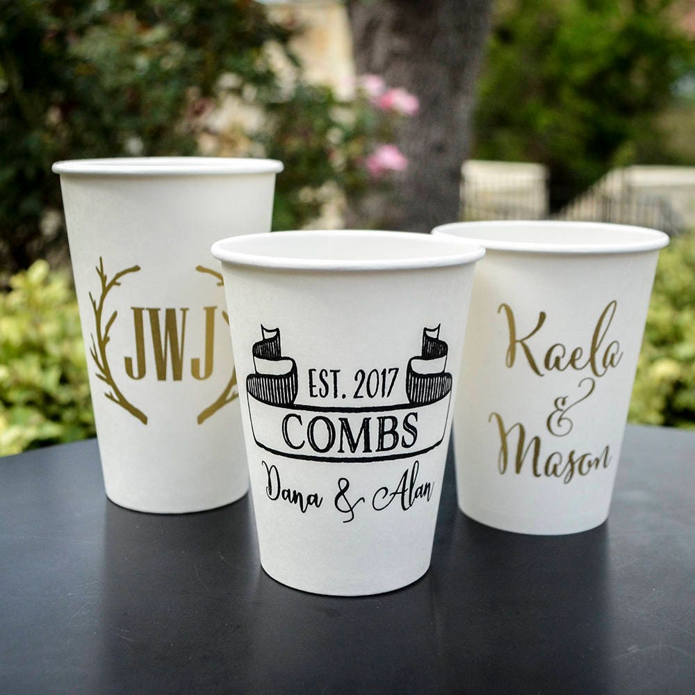 16 oz. Sweater Weather Disposable Paper Disposable Coffee Cups