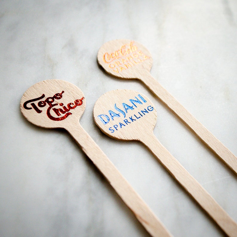 Personalized Wooden Stir Sticks Corporate Event Swizzle Etsy