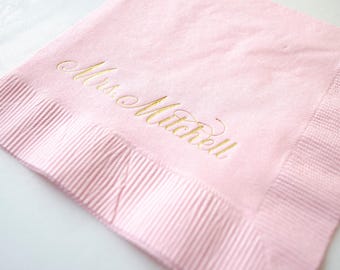 Personalized Luncheon 3ply Napkins, Luncheon Size Party Napkins, Custom Wedding Luncheon Napkins, Cake Table Napkins, Bar 3ply Napkins