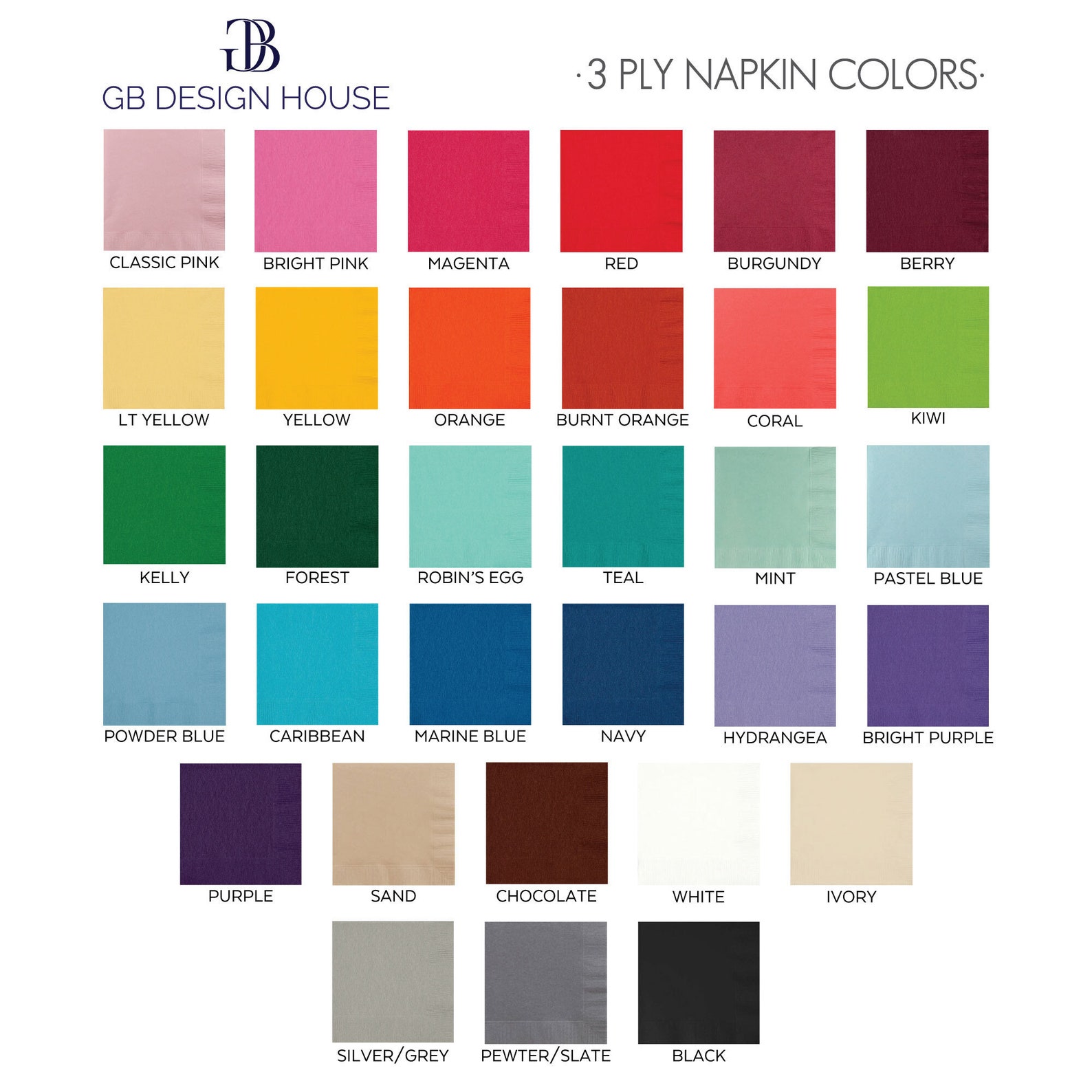 Personalized Printed Party Napkins Custom Napkins Cocktail Etsy